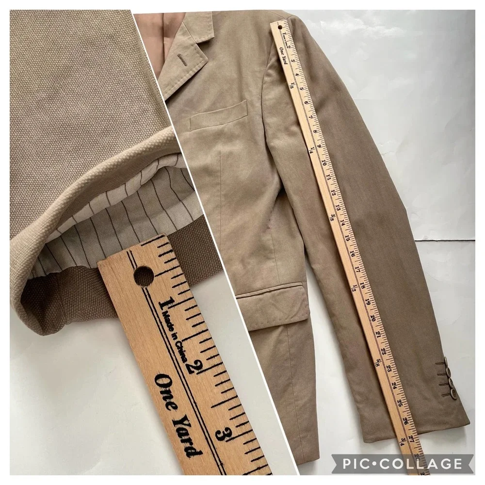 Red Valentino Tan Cotton Blazer Men Size XL/ US42/ IT52